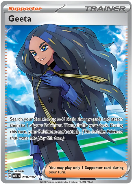 Geeta Full Art Obsidian Flames Single Pokemon Card