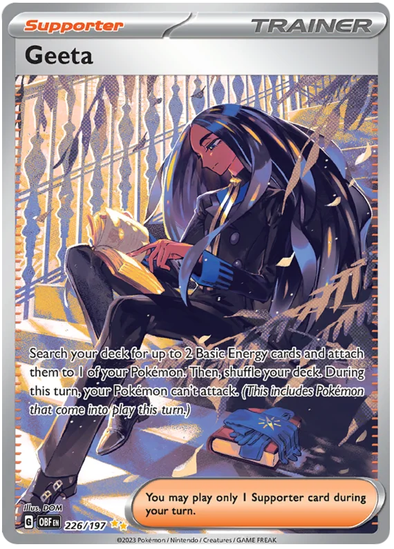 Geeta Special Illustration Rare Obsidian Flames Single Pokemon Card