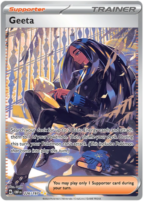 Geeta Special Illustration Rare Obsidian Flames Single Pokemon Card