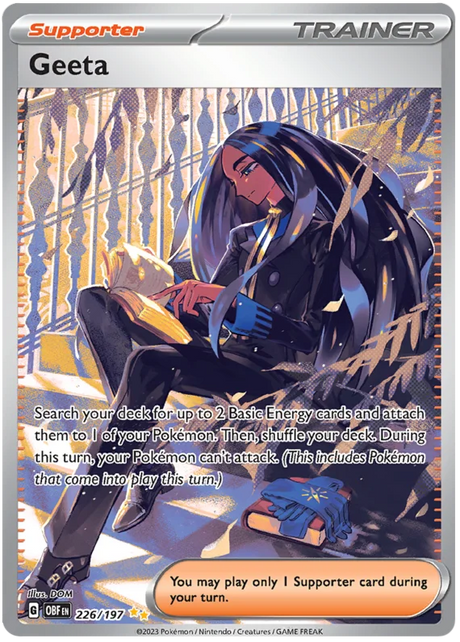 Geeta Special Illustration Rare Obsidian Flames Single Pokemon Card