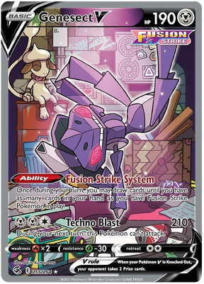 Genesect V Fusion Strike Pokemon Card Singles 255/264