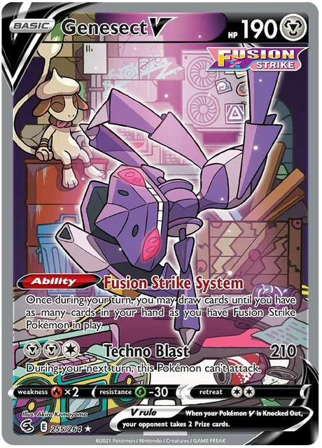 Genesect V Fusion Strike Pokemon Card Singles 255/264