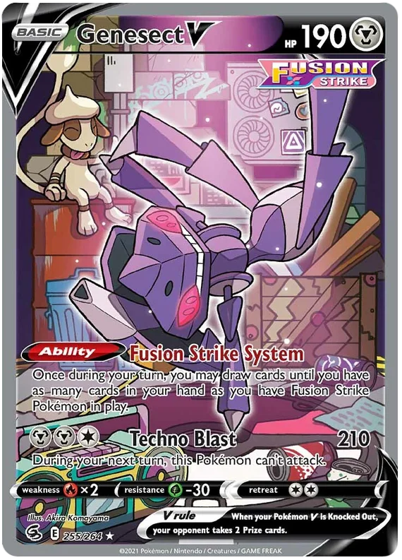 Genesect V Fusion Strike Pokemon Card Singles 255/264