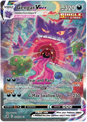 Gengar VMAX Fusion Strike Pokemon Card Singles 271/264