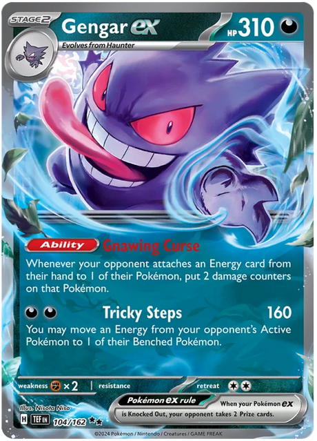 Gengar ex Temporal Forces Pokemon Single 104/162