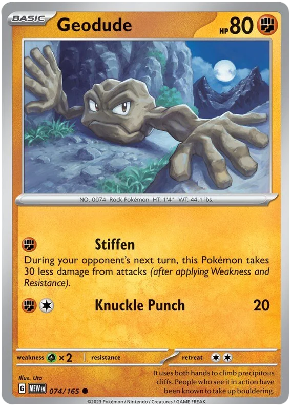 Geodude 151 Single Pokemon Card
