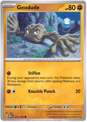 Geodude 151 Single Pokemon Card