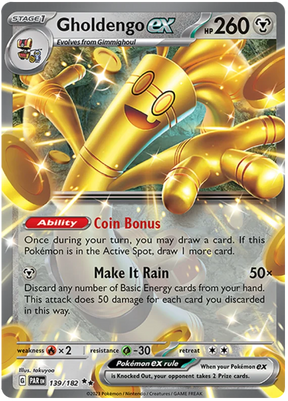 Gholdengo ex Paradox Rift Single Pokemon Card 139/182