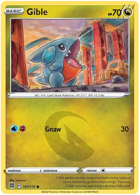 Gible Brilliant Stars Pokemon Card Singles 107/172