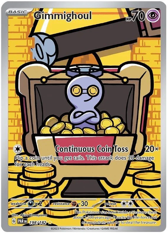 Gimmighoul Illustration Rare Paradox Rift Single Pokemon Card 198/182