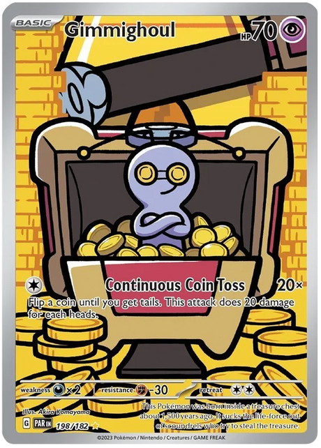 Gimmighoul Illustration Rare Paradox Rift Single Pokemon Card 198/182