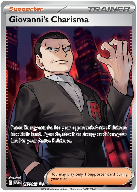 Giovanni's Charisma Full Art 151 Single Pokemon Card
