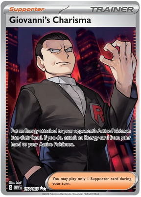 Giovanni's Charisma Full Art 151 Single Pokemon Card