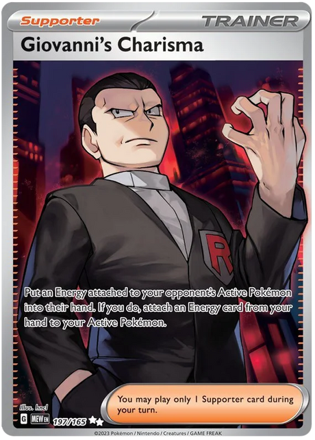 Giovanni's Charisma Full Art 151 Single Pokemon Card