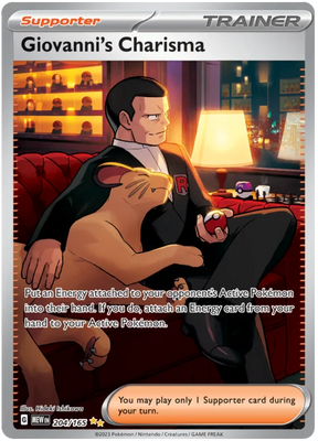Giovanni's Charisma Speciall Illustration Rare 151 Single Pokemon Card