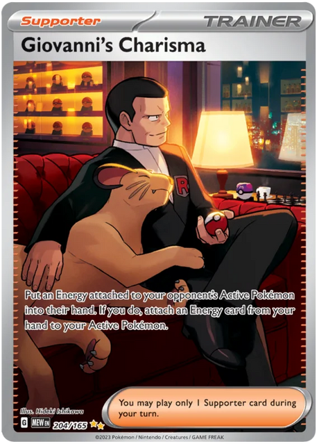 Giovanni's Charisma Speciall Illustration Rare 151 Single Pokemon Card