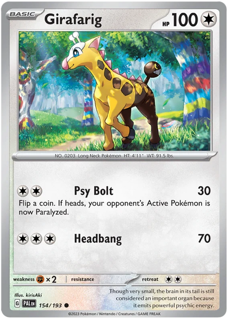 Girafarig Paldea Evolved Single Pokemon Card