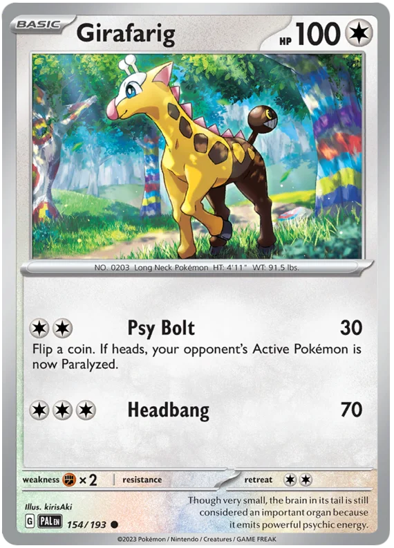Girafarig Paldea Evolved Single Pokemon Card