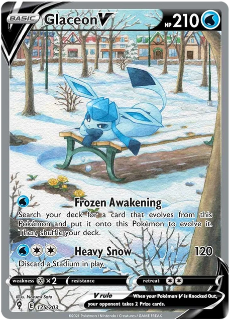 Glaceon V (Alternate Full Art) 175/203 - Pokemon TCG Evolving Skies card