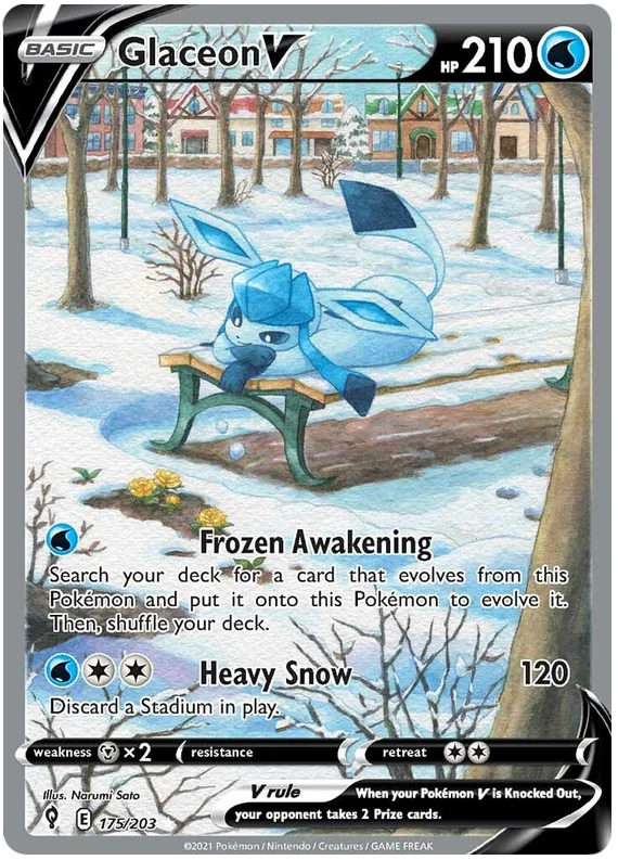 Glaceon V (Alternate Full Art) 175/203 - Pokemon TCG Evolving Skies card