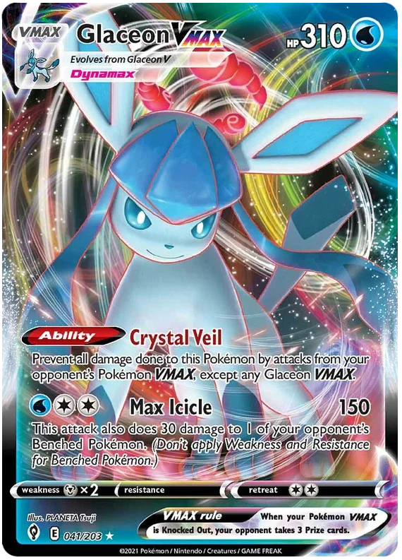 Glaceon VMAX 041/203 - Pokemon TCG Evolving Skies card