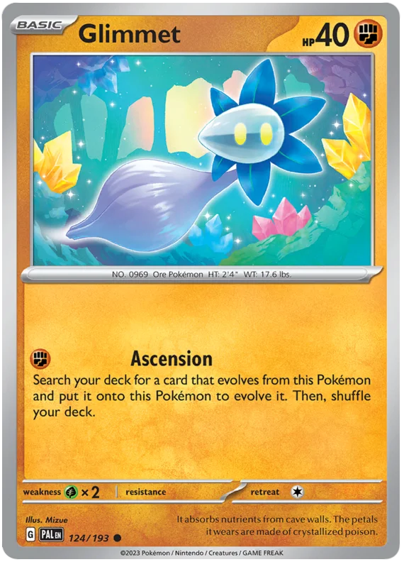 Glimmet 124 Paldea Evolved Single Pokemon Card