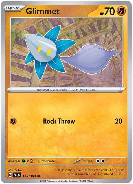 Glimmet 125 Paldea Evolved Single Pokemon Card