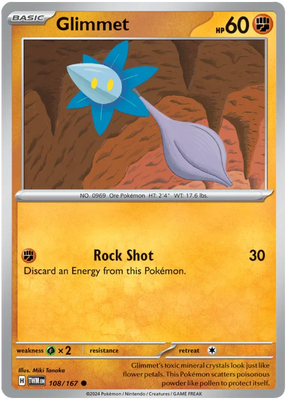 Glimmet Twilight Masquerade Pokemon Single 108/167