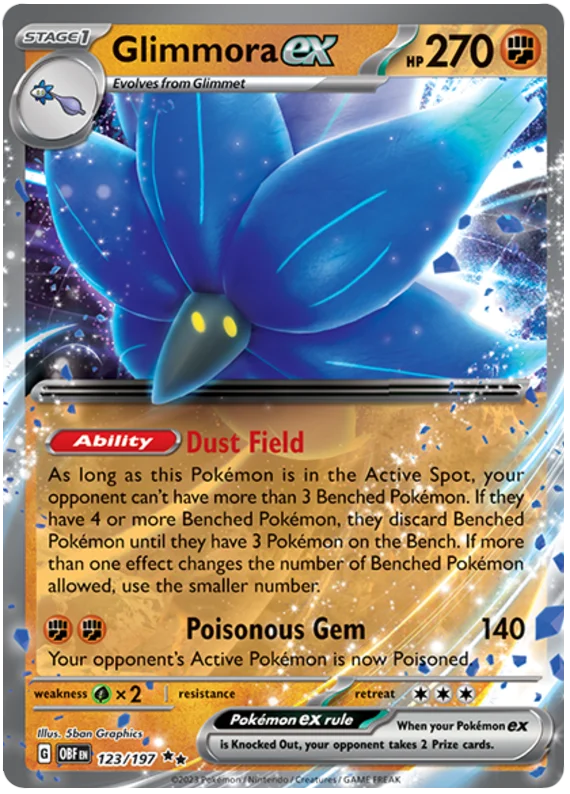 Glimmora ex Obsidian Flames Single Pokemon Card