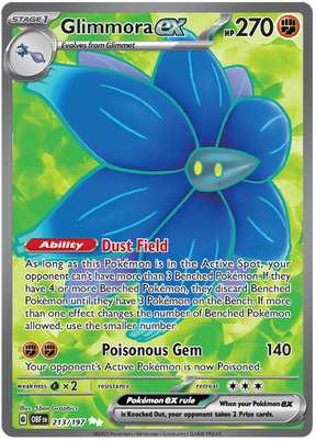 Glimmora ex Full Art Obsidian Flames Single Pokemon Card