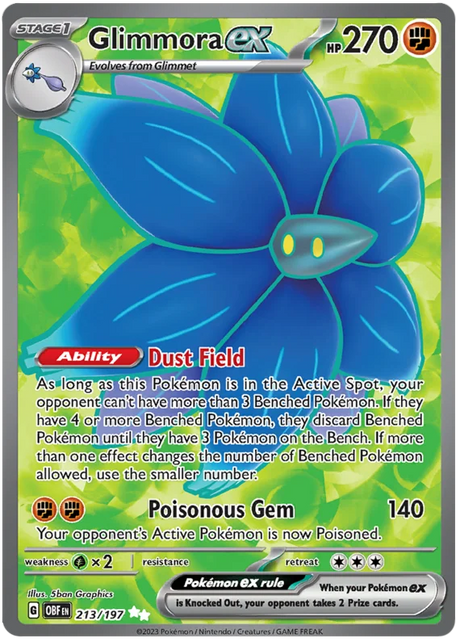 Glimmora ex Full Art Obsidian Flames Single Pokemon Card