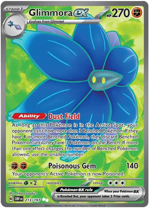 Glimmora ex Full Art Obsidian Flames Single Pokemon Card