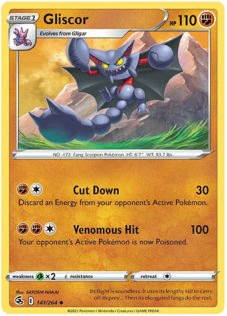 Gliscor Fusion Strike Pokemon Card Singles 141/264