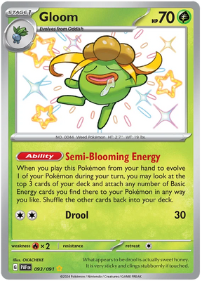 Gloom Paldean Fates Pokemon Card Single 093/091