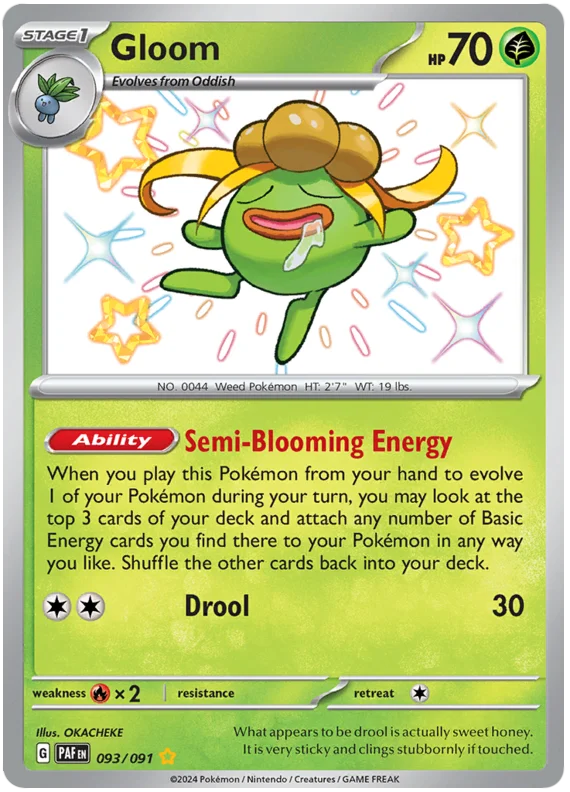 Gloom Paldean Fates Pokemon Card Single 093/091