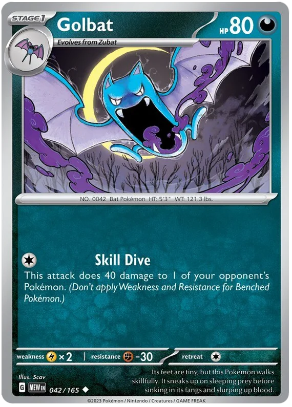 Golbat 151 Single Pokemon Card