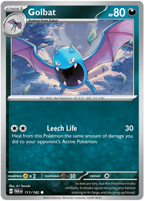 Golbat Paradox Rift Single Pokemon Card 111/182