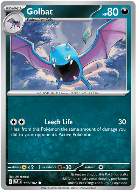 Golbat Paradox Rift Single Pokemon Card 111/182