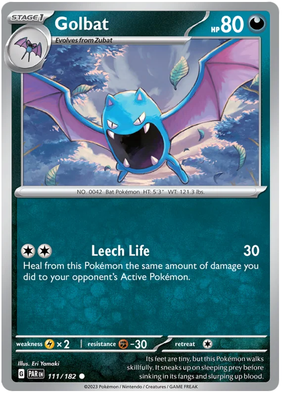 Golbat Paradox Rift Single Pokemon Card 111/182