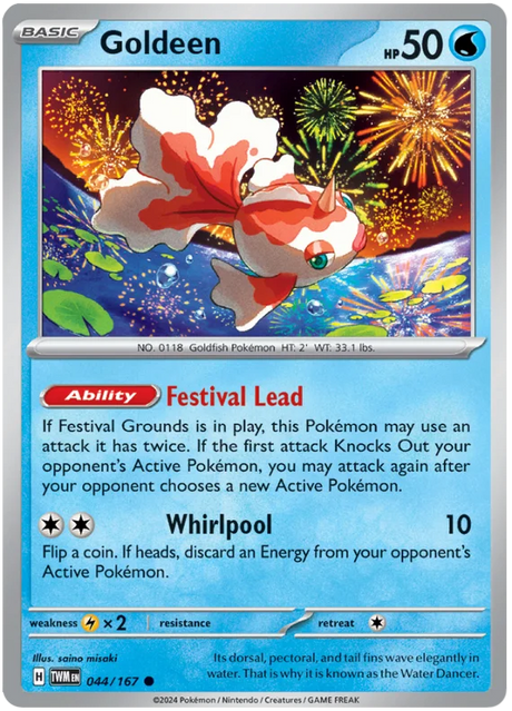 Goldeen Twilight Masquerade Pokemon Single 044/167