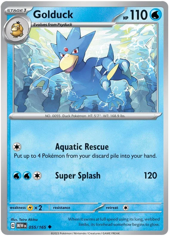 Golduck 151 Single Pokemon Card