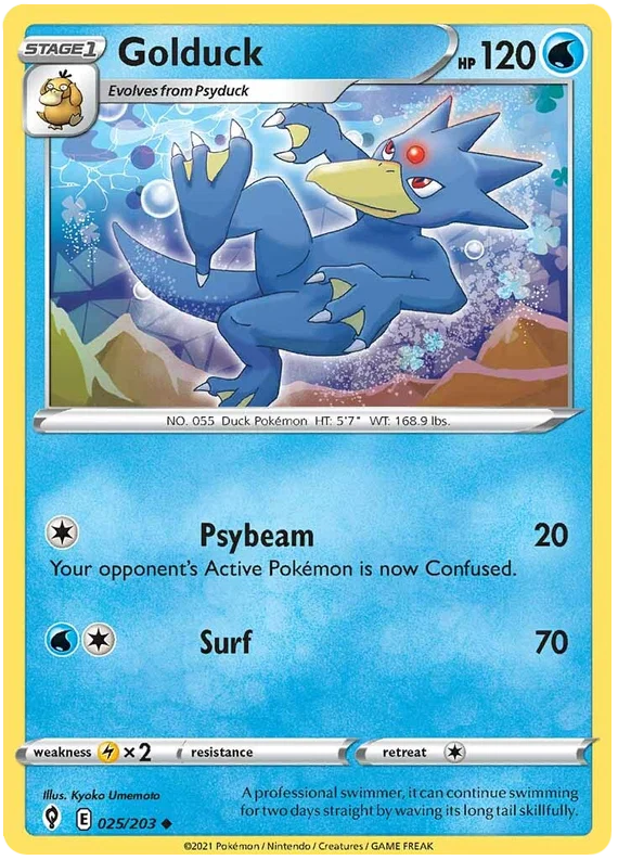 Golduck 025/203 - Pokemon TCG Evolving Skies card