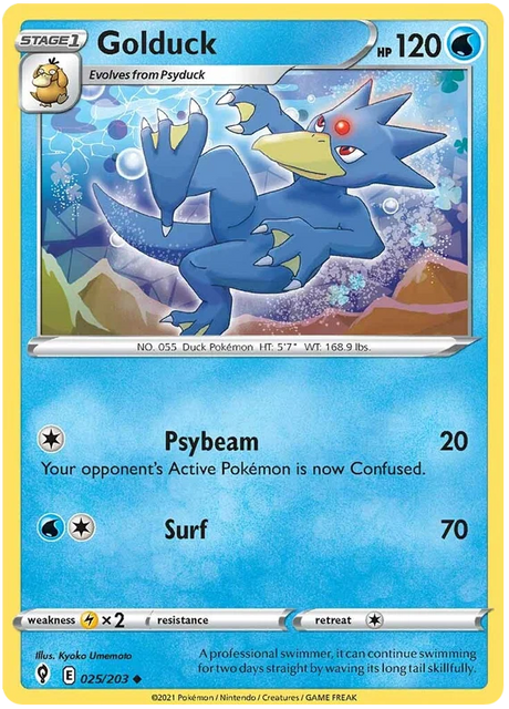 Golduck 025/203 - Pokemon TCG Evolving Skies card