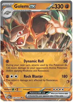 Golem ex 151 Single Pokemon Card