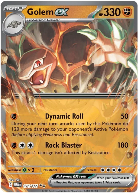 Golem ex 151 Single Pokemon Card