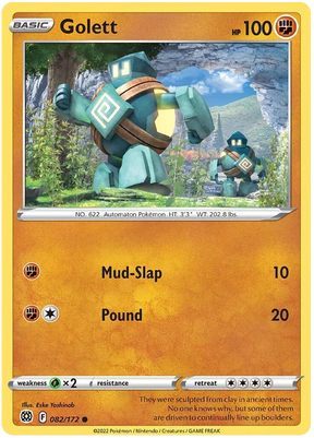 Golett Brilliant Stars Pokemon Card Singles 082/172