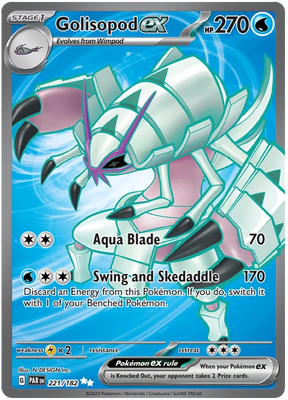 Golisopod ex Full Art Paradox Rift Single Pokemon Card 221/182