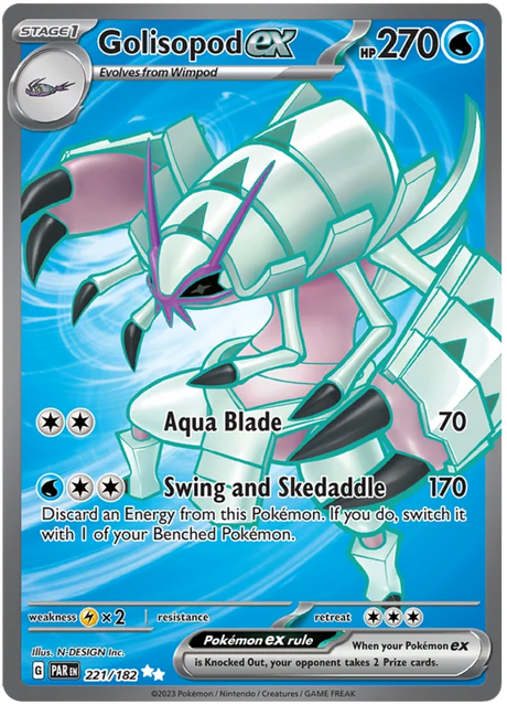 Golisopod ex Full Art Paradox Rift Single Pokemon Card 221/182