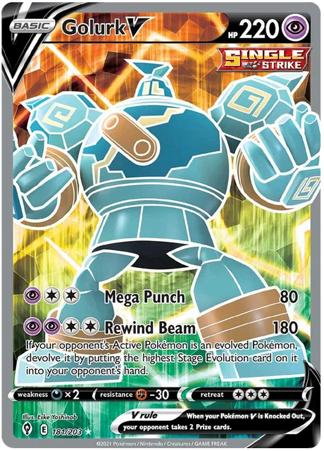 Golurk V (Full Art) 181/203 - Pokemon TCG Evolving Skies card