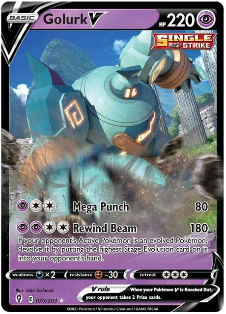 Golurk V 070/203 - Pokemon TCG Evolving Skies card